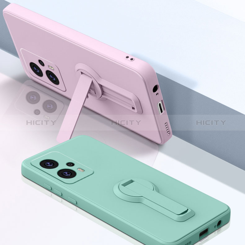 Coque Ultra Fine Silicone Souple Housse Etui avec Support S01 pour Xiaomi Redmi Note 12T Pro 5G Plus