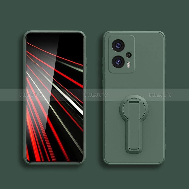 Coque Ultra Fine Silicone Souple Housse Etui avec Support S01 pour Xiaomi Redmi Note 12T Pro 5G Plus