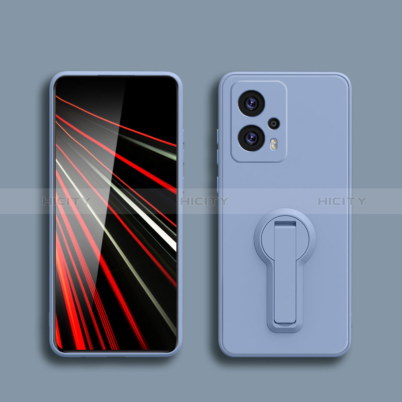 Coque Ultra Fine Silicone Souple Housse Etui avec Support S01 pour Xiaomi Redmi Note 12T Pro 5G Plus