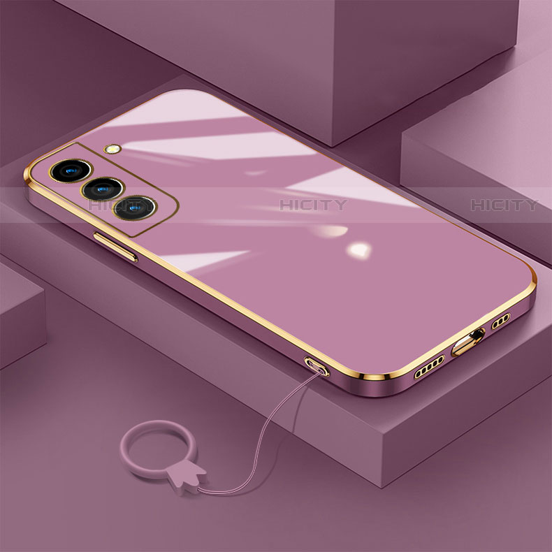 Coque Ultra Fine Silicone Souple Housse Etui M01 pour Samsung Galaxy S21 Plus 5G Violet Plus