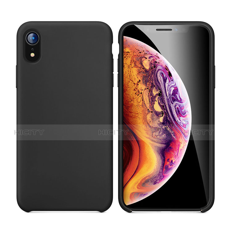 Coque Ultra Fine Silicone Souple Housse Etui S01 pour Apple iPhone XR Noir Plus