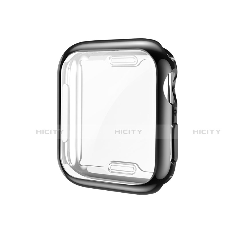 Coque Ultra Fine Silicone Souple Housse Etui S01 pour Apple iWatch 5 44mm Noir Plus