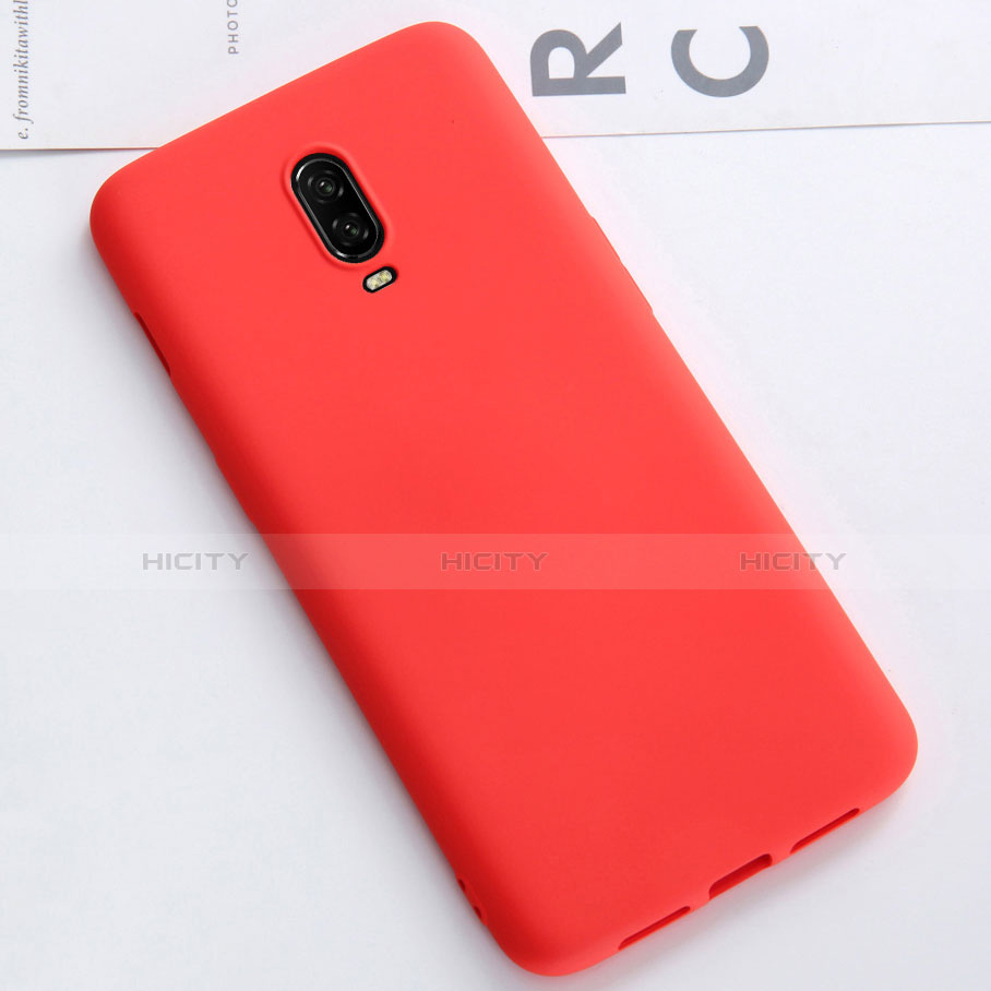 Coque Ultra Fine Silicone Souple Housse Etui S01 pour OnePlus 6T Rouge Plus