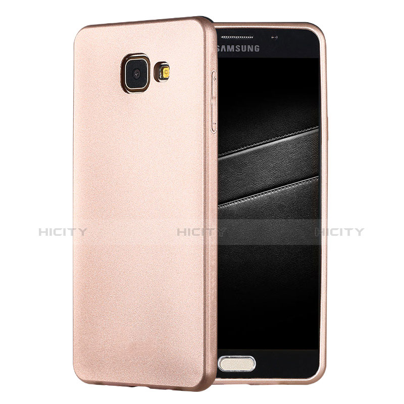 Coque Ultra Fine Silicone Souple Housse Etui S01 pour Samsung Galaxy A7 (2016) A7100 Or Plus