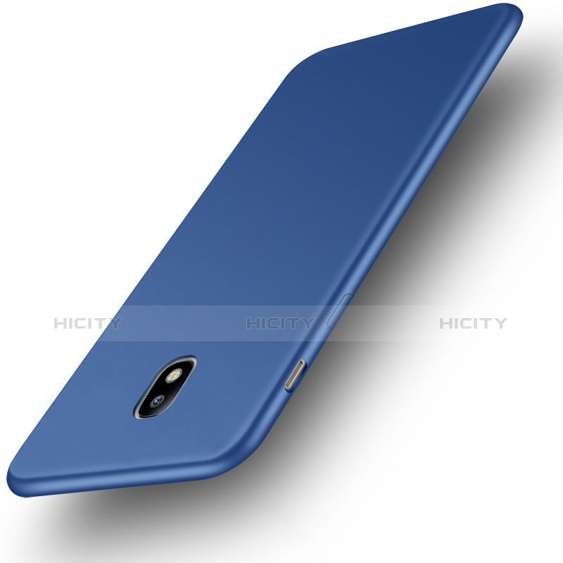 Coque Ultra Fine Silicone Souple Housse Etui S01 pour Samsung Galaxy J3 (2017) J330F DS Bleu Plus