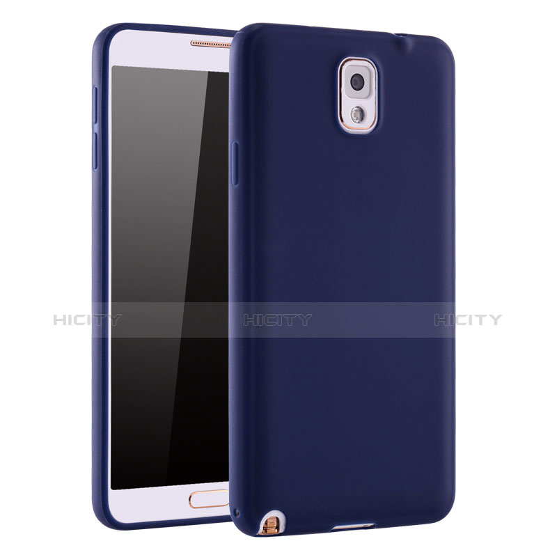 Coque Ultra Fine Silicone Souple Housse Etui S01 pour Samsung Galaxy Note 3 N9000 Bleu Plus