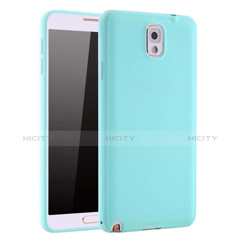 Coque Ultra Fine Silicone Souple Housse Etui S01 pour Samsung Galaxy Note 3 N9000 Bleu Ciel Plus