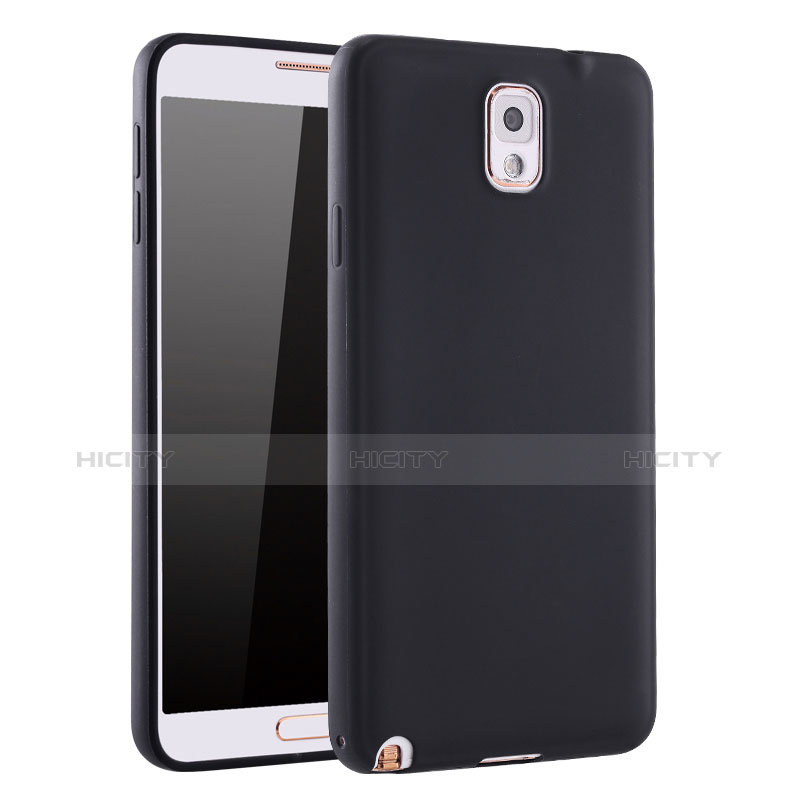 Coque Ultra Fine Silicone Souple Housse Etui S01 pour Samsung Galaxy Note 3 N9000 Noir Plus