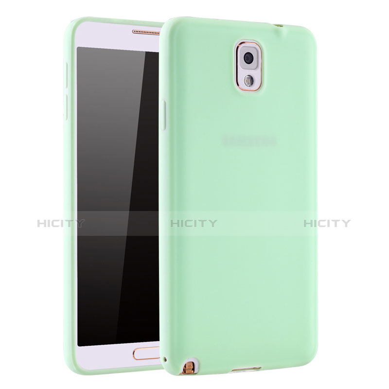 Coque Ultra Fine Silicone Souple Housse Etui S01 pour Samsung Galaxy Note 3 N9000 Vert Plus