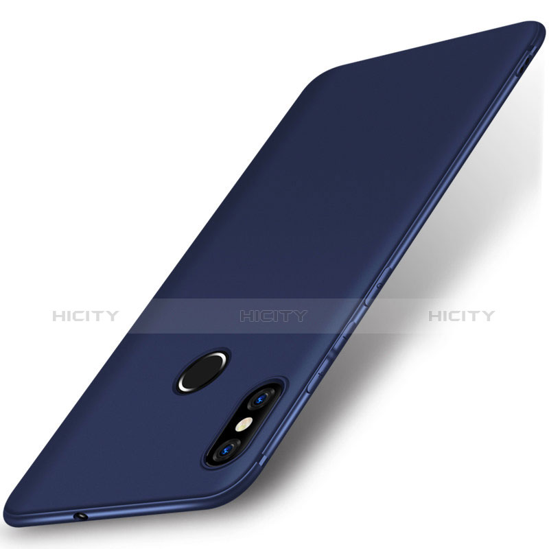 Coque Ultra Fine Silicone Souple Housse Etui S02 pour Xiaomi Mi 8 Bleu Plus