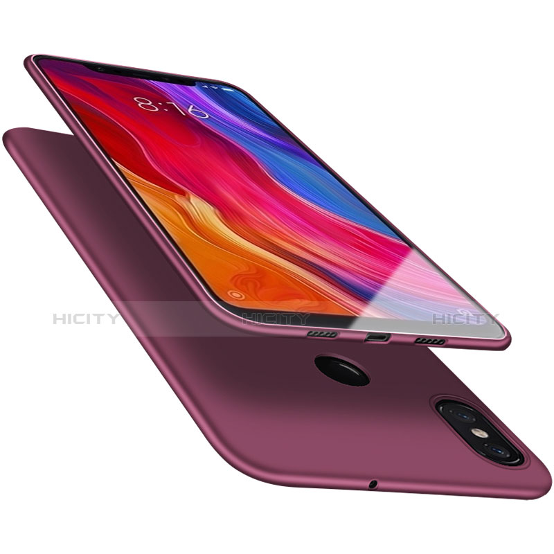 Coque Ultra Fine Silicone Souple Housse Etui S05 pour Xiaomi Mi 8 Violet Plus