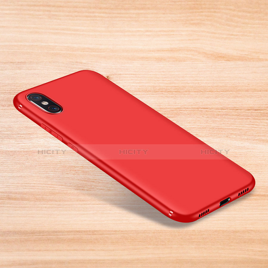 Coque Ultra Fine Silicone Souple Housse Etui S06 pour Xiaomi Mi 8 Explorer Rouge Plus