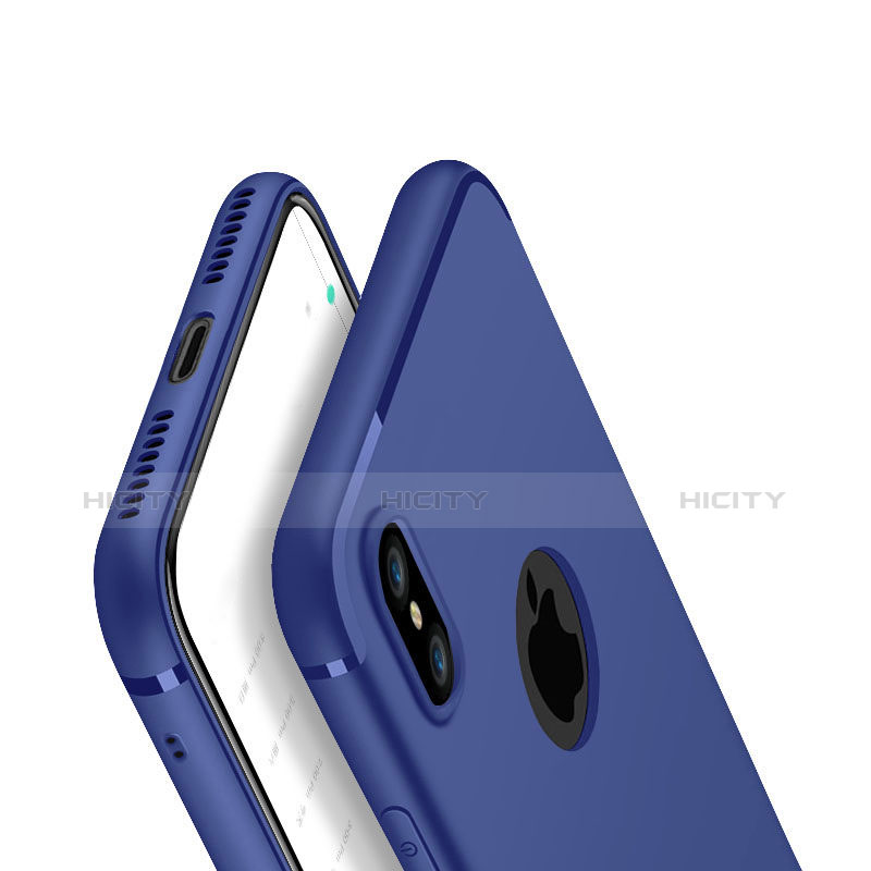 Coque Ultra Fine Silicone Souple Housse Etui V01 pour Apple iPhone Xs Bleu Plus