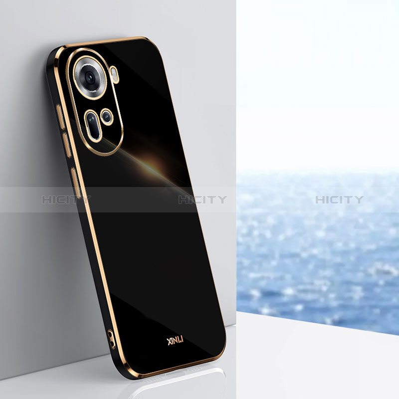 Coque Ultra Fine Silicone Souple Housse Etui XL1 pour Oppo Reno11 5G Noir Plus