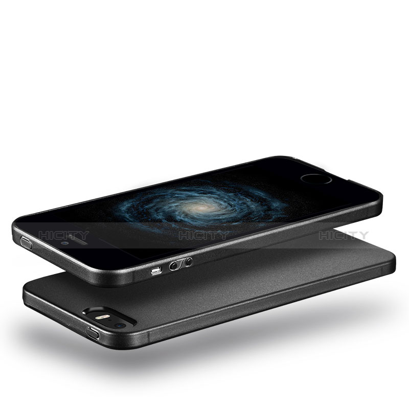 Coque Ultra Fine Silicone Souple pour Apple iPhone 5S Noir Plus