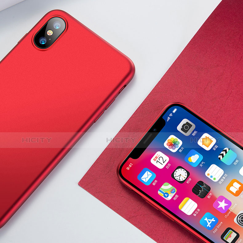 Coque Ultra Fine Silicone Souple pour Apple iPhone Xs Rouge Plus