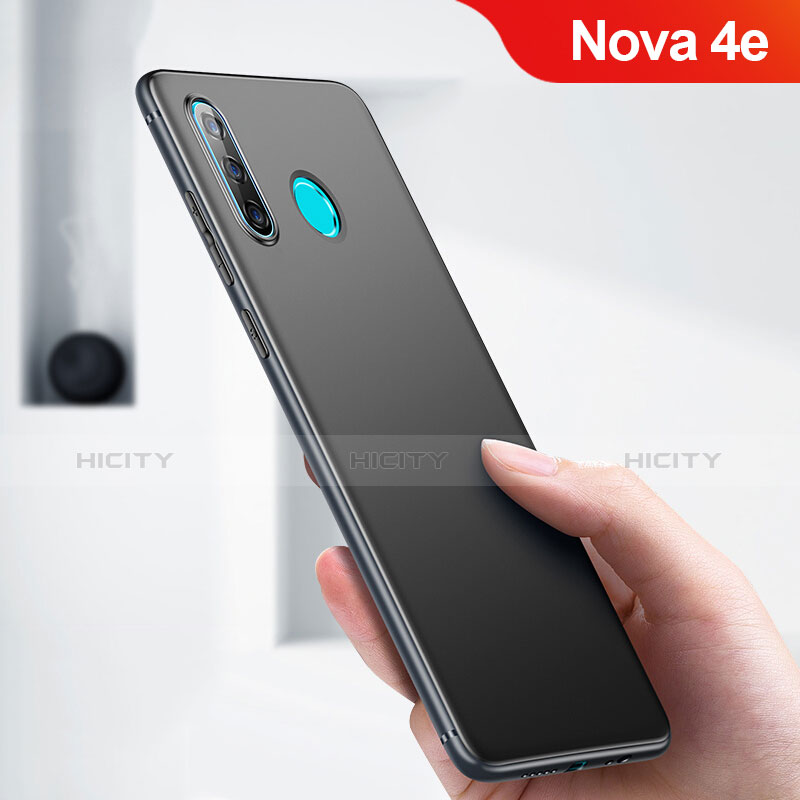 Coque Ultra Fine Silicone Souple pour Huawei Nova 4e Noir Plus