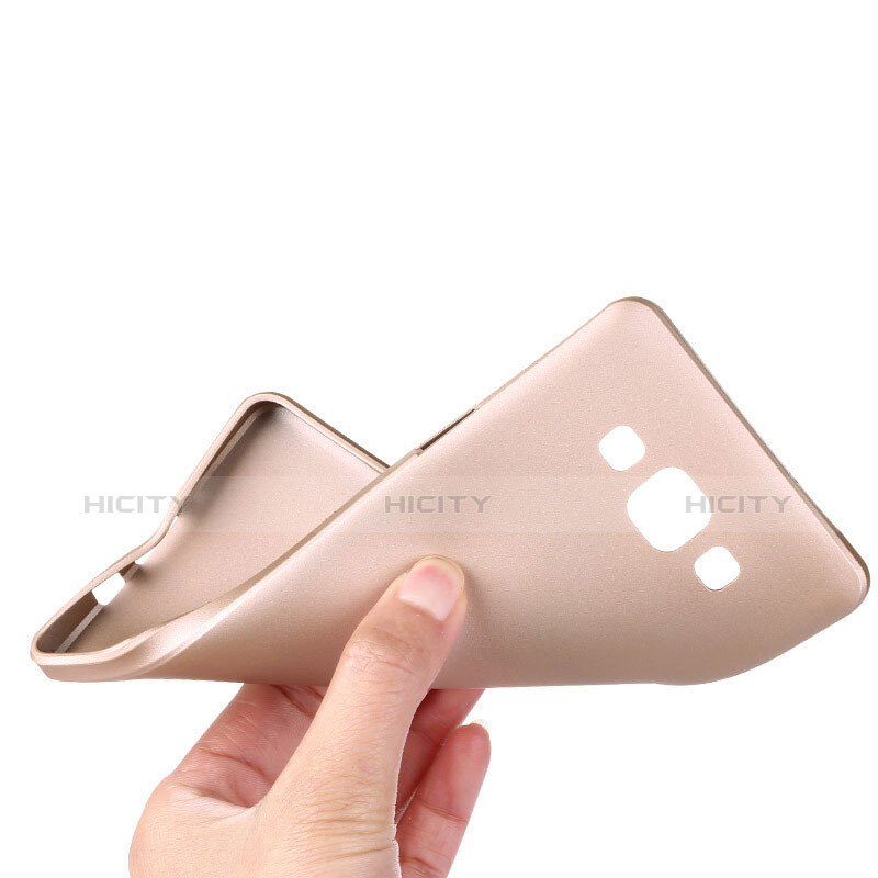 Coque Ultra Fine Silicone Souple pour Samsung Galaxy A7 Duos SM-A700F A700FD Or Plus