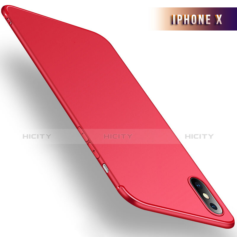 Coque Ultra Fine Silicone Souple S02 pour Apple iPhone X Rouge Plus