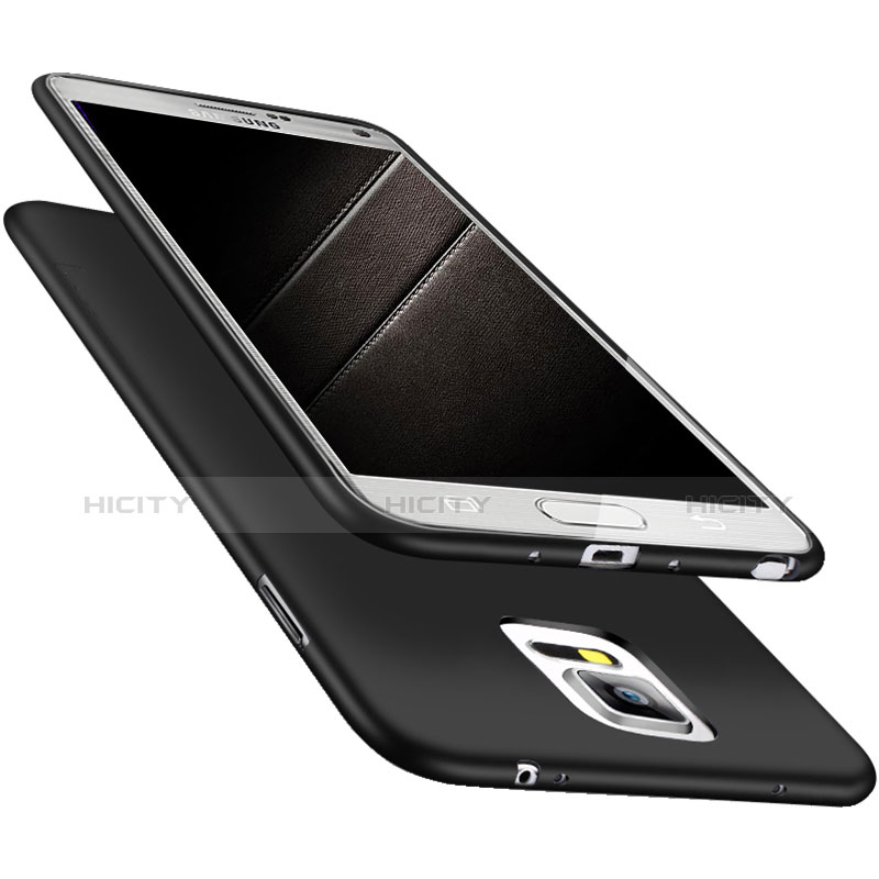 Coque Ultra Fine Silicone Souple S02 pour Samsung Galaxy Note 4 Duos N9100 Dual SIM Noir Plus