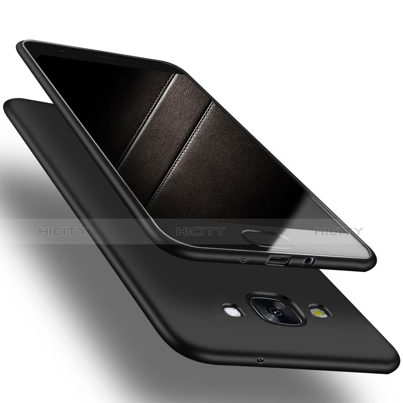Coque Ultra Fine Silicone Souple S03 pour Samsung Galaxy A7 Duos SM-A700F A700FD Noir Plus