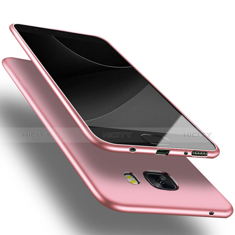 Coque Ultra Fine Silicone Souple S04 pour Samsung Galaxy C9 Pro C9000 Rose Plus
