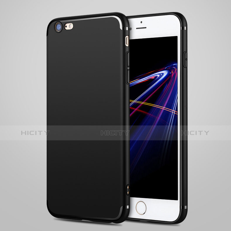 Coque Ultra Fine Silicone Souple S06 pour Apple iPhone 7 Noir Plus