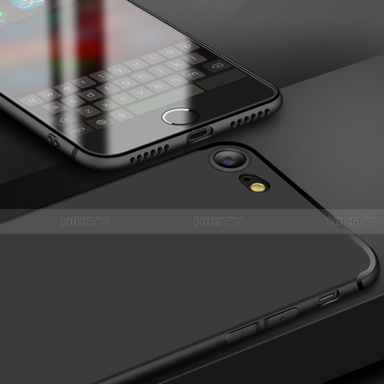 Coque Ultra Fine Silicone Souple S08 pour Apple iPhone SE3 (2022) Noir Plus