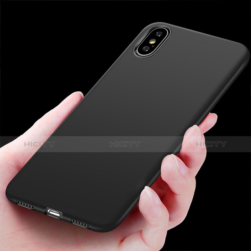 Coque Ultra Fine Silicone Souple S14 pour Apple iPhone Xs Noir Plus