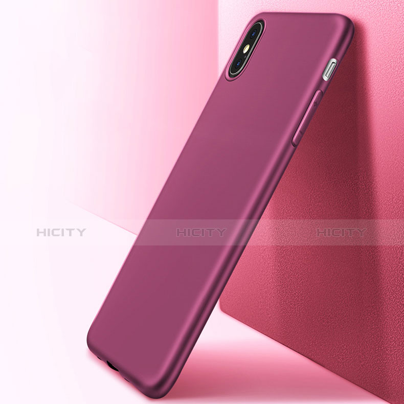 Coque Ultra Fine Silicone Souple S15 pour Apple iPhone X Violet Plus