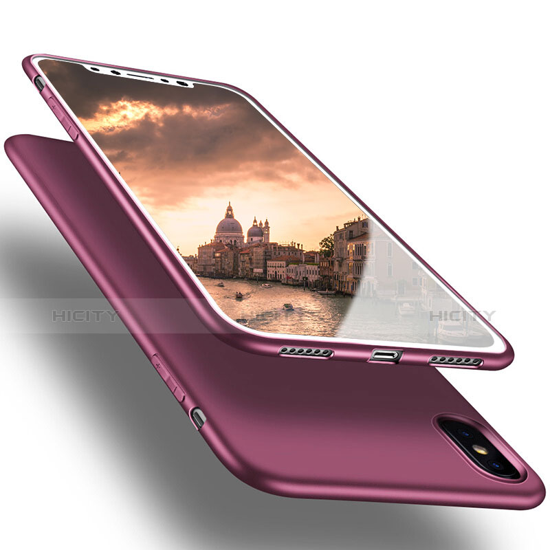 Coque Ultra Fine Silicone Souple S15 pour Apple iPhone Xs Violet Plus
