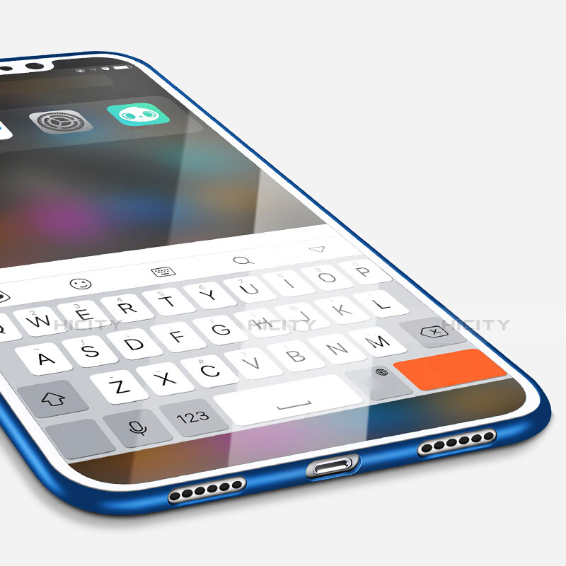 Coque Ultra Fine Silicone Souple S16 pour Apple iPhone Xs Bleu Plus