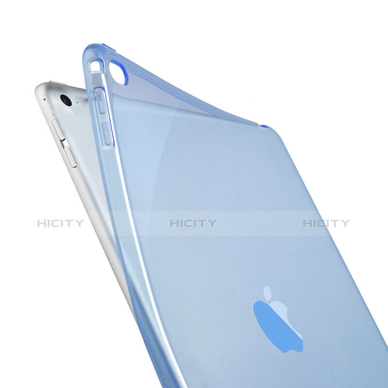 Coque Ultra Fine Silicone Souple Transparente pour Apple iPad Air 2 Bleu Ciel Plus