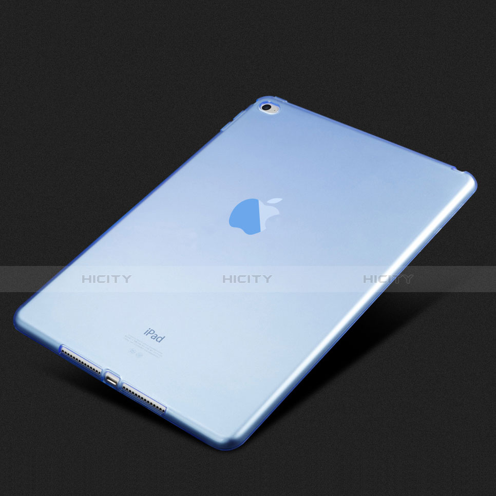 Coque Ultra Fine Silicone Souple Transparente pour Apple iPad Air 2 Bleu Ciel Plus