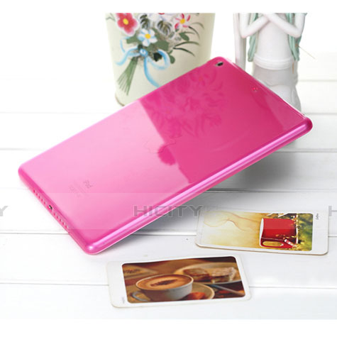 Coque Ultra Fine Silicone Souple Transparente pour Apple iPad Air Rose Rouge Plus