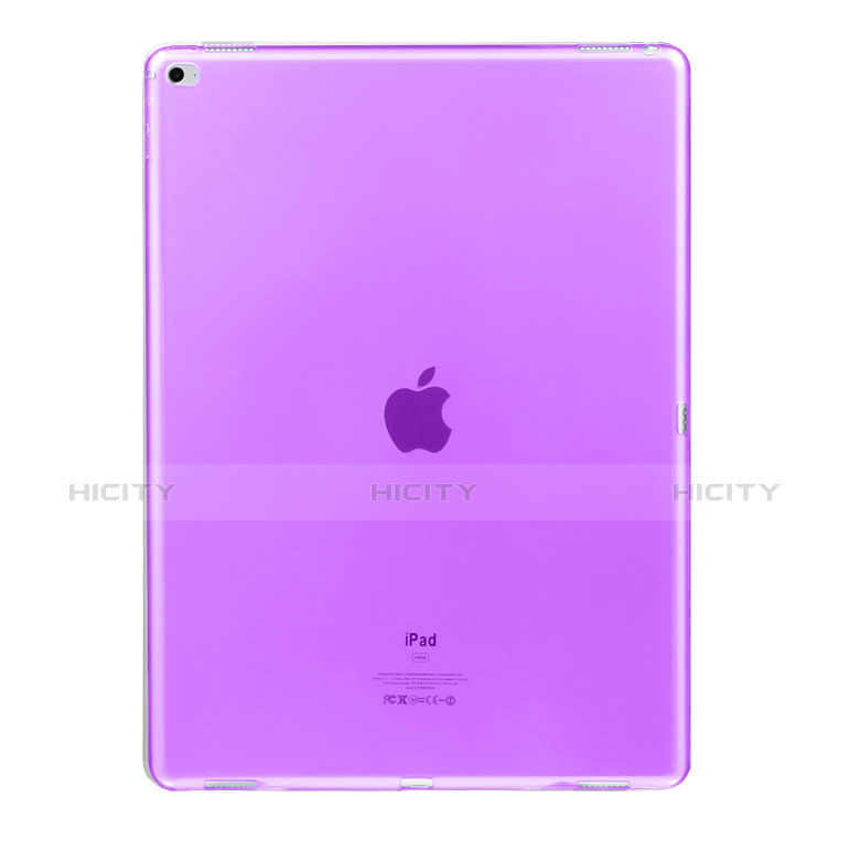 Coque Ultra Fine Silicone Souple Transparente pour Apple iPad Pro 12.9 Violet Plus