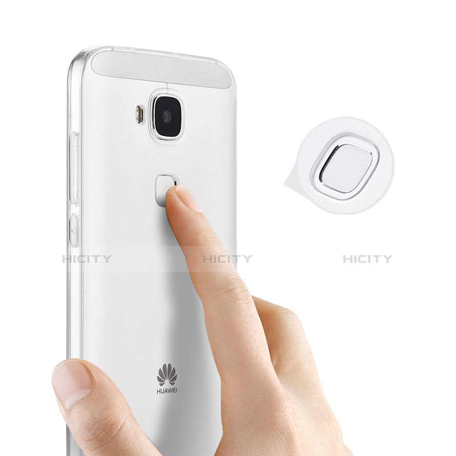 Coque Ultra Fine Silicone Souple Transparente pour Huawei GX8 Blanc Plus