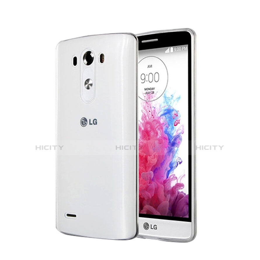 Coque Ultra Fine Silicone Souple Transparente pour LG G3 Blanc Plus