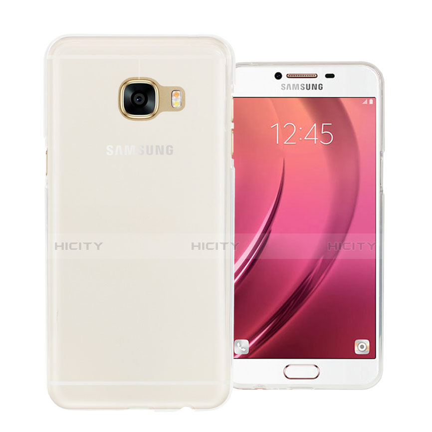 Coque Ultra Fine Silicone Souple Transparente pour Samsung Galaxy C5 SM-C5000 Blanc Plus