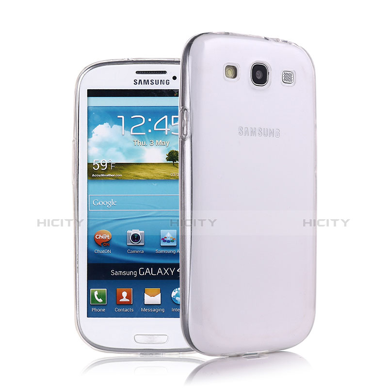 Coque Ultra Fine Silicone Souple Transparente pour Samsung Galaxy S3 III LTE 4G Blanc Plus