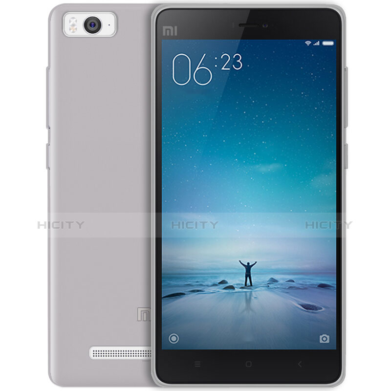 Coque Ultra Fine Silicone Souple Transparente pour Xiaomi Mi 4C Gris Plus