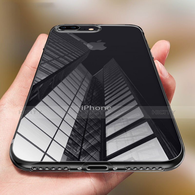 Coque Ultra Fine Silicone Souple Transparente T03 pour Apple iPhone 7 Plus Noir Plus