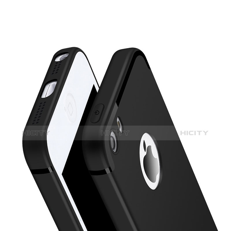 Coque Ultra Fine Silicone Souple U01 pour Apple iPhone 5 Noir Plus