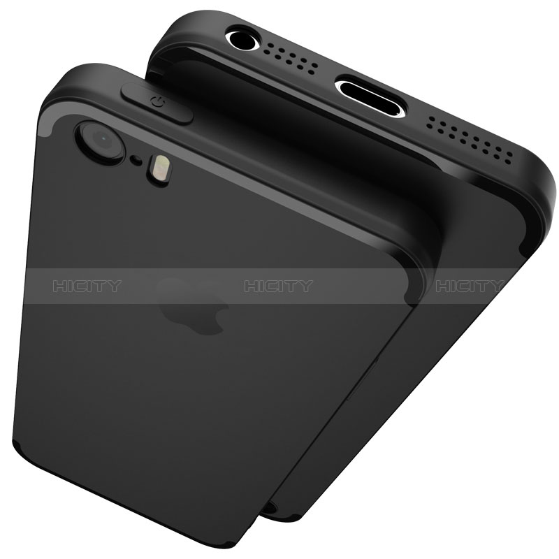 Coque Ultra Fine Silicone Souple U02 pour Apple iPhone 5S Noir Plus