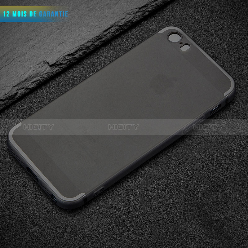 Coque Ultra Fine Silicone Souple U02 pour Apple iPhone 5S Noir Plus