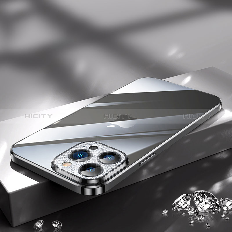 Coque Ultra Fine TPU Souple Housse Etui Transparente Bling-Bling LD2 pour Apple iPhone 13 Pro Max Noir Plus