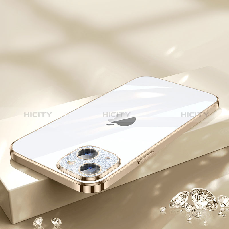 Coque Ultra Fine TPU Souple Housse Etui Transparente Bling-Bling LD2 pour Apple iPhone 14 Plus Or Plus