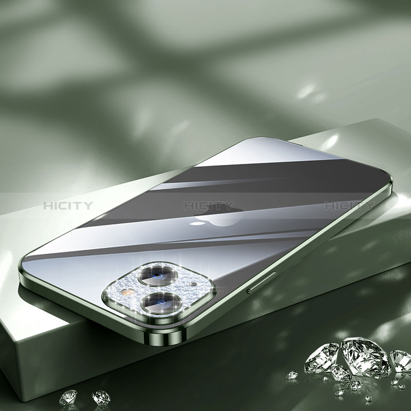 Coque Ultra Fine TPU Souple Housse Etui Transparente Bling-Bling LD2 pour Apple iPhone 14 Plus Vert Plus