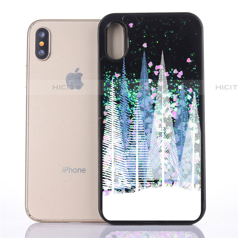 Coque Ultra Fine TPU Souple Housse Etui Transparente Fleurs T09 pour Apple iPhone Xs Plus