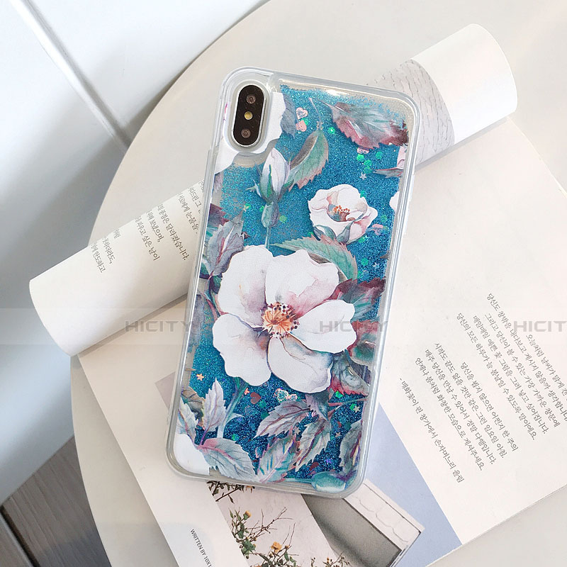 Coque Ultra Fine TPU Souple Housse Etui Transparente Fleurs T18 pour Apple iPhone Xs Max Plus